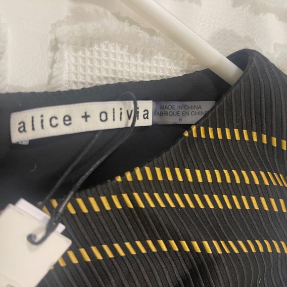 NWT Alice + Olivia Lindsey Structured A-Line Dress - Size 6 - Picture 8 of 14